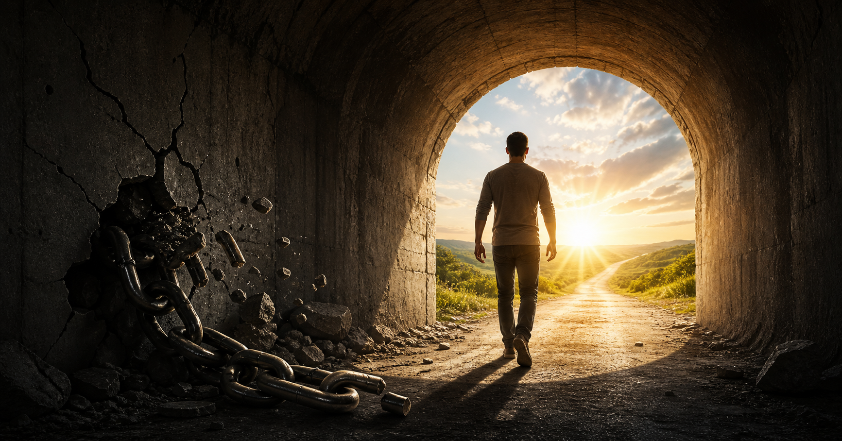 light in tunnel